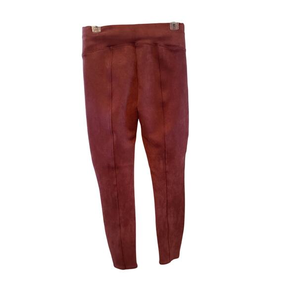Spanx Faux Suede Leggings Mauve M - Picture 2 of 7